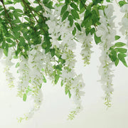 55" Silk Wisteria Vine Hanging Artificial Flower Chandelier