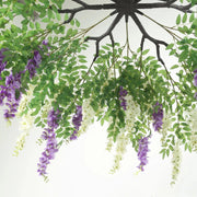 55" Silk Wisteria Vine Hanging Artificial Flower Chandelier