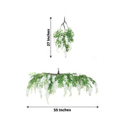 55" Silk Wisteria Vine Hanging Artificial Flower Chandelier