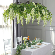 55" Silk Wisteria Vine Hanging Artificial Flower Chandelier