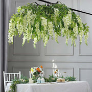 55" Silk Wisteria Vine Hanging Artificial Flower Chandelier