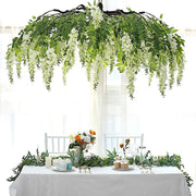 55" Silk Wisteria Vine Hanging Artificial Flower Chandelier