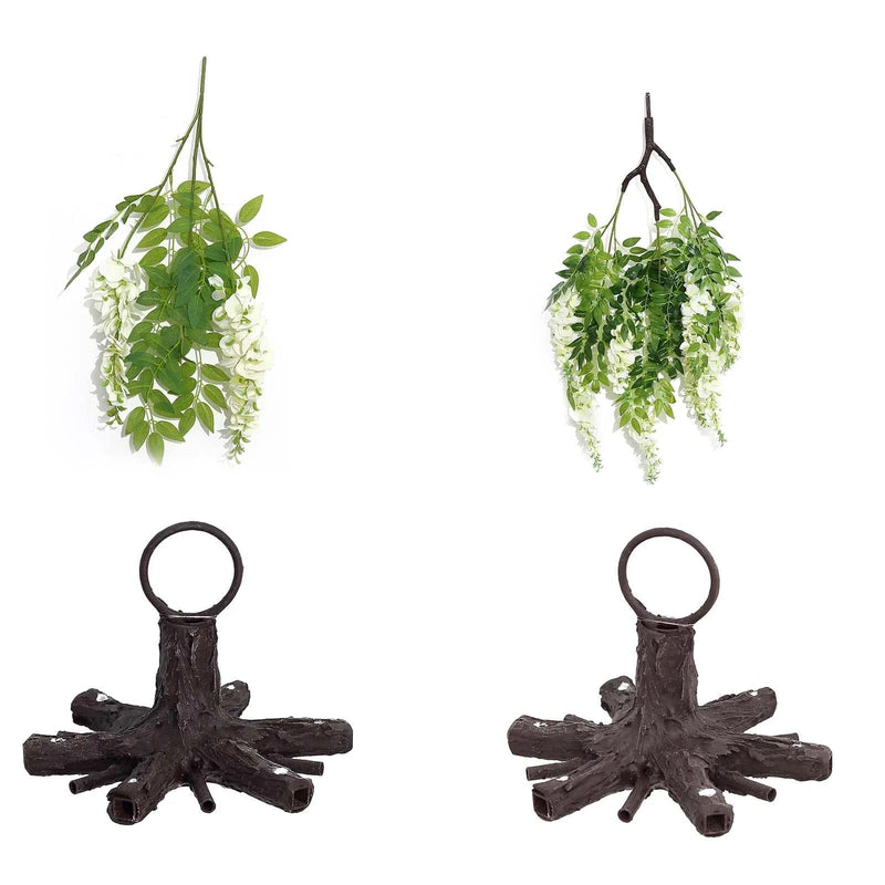 55" Silk Wisteria Vine Hanging Artificial Flower Chandelier