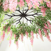55" Silk Wisteria Vine Hanging Artificial Flower Chandelier