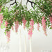 55" Silk Wisteria Vine Hanging Artificial Flower Chandelier