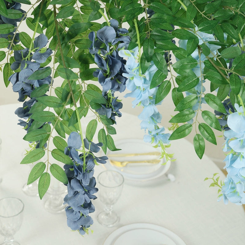 55" Silk Wisteria Vine Hanging Artificial Flower Chandelier
