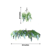 55" Silk Wisteria Vine Hanging Artificial Flower Chandelier