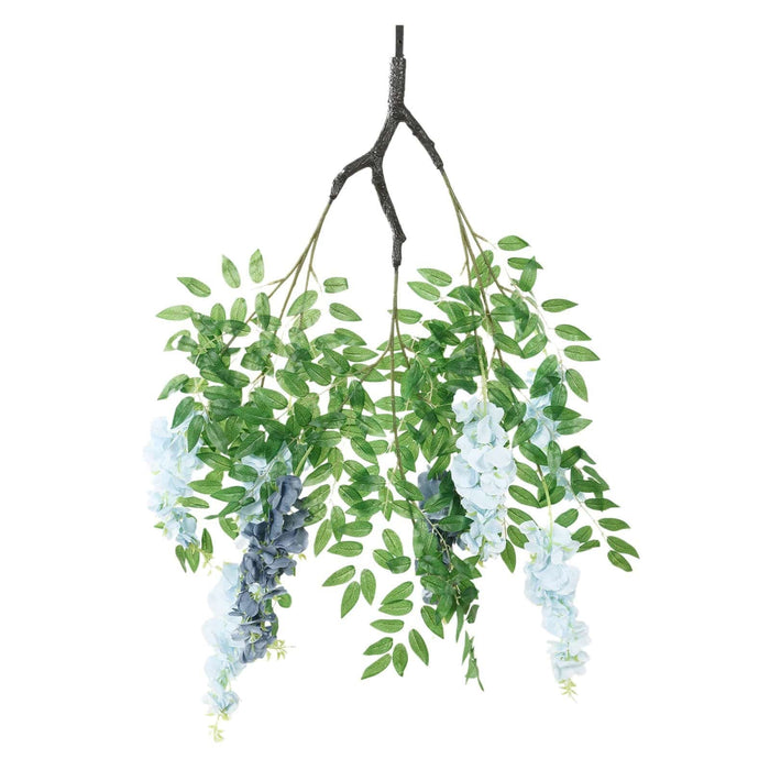 55" Silk Wisteria Vine Hanging Artificial Flower Chandelier ARTI_CEIL_WIST001_L_086BLU