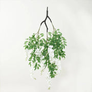 55" Silk Wisteria Vine Hanging Artificial Flower Chandelier ARTI_CEIL_WIST001_L_WHT