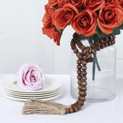 55" Wood Bead Chain with Tassels Hanging Garland