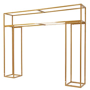 5ft Tall Rectangular Double Frame Table Top Stand - Gold IRON_STNDREC4_48_GOLD