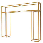 5ft Tall Rectangular Double Frame Table Top Stand - Gold IRON_STNDREC4_48_GOLD