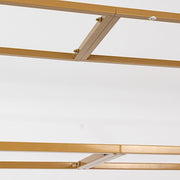 5ft Tall Rectangular Double Frame Table Top Stand - Gold IRON_STNDREC4_48_GOLD