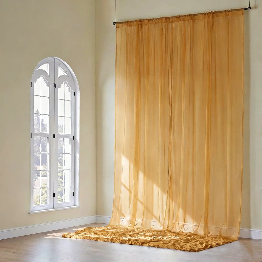 5ft x 20ft Chiffon Sheer Backdrop Curtain Panel Ceiling Drape