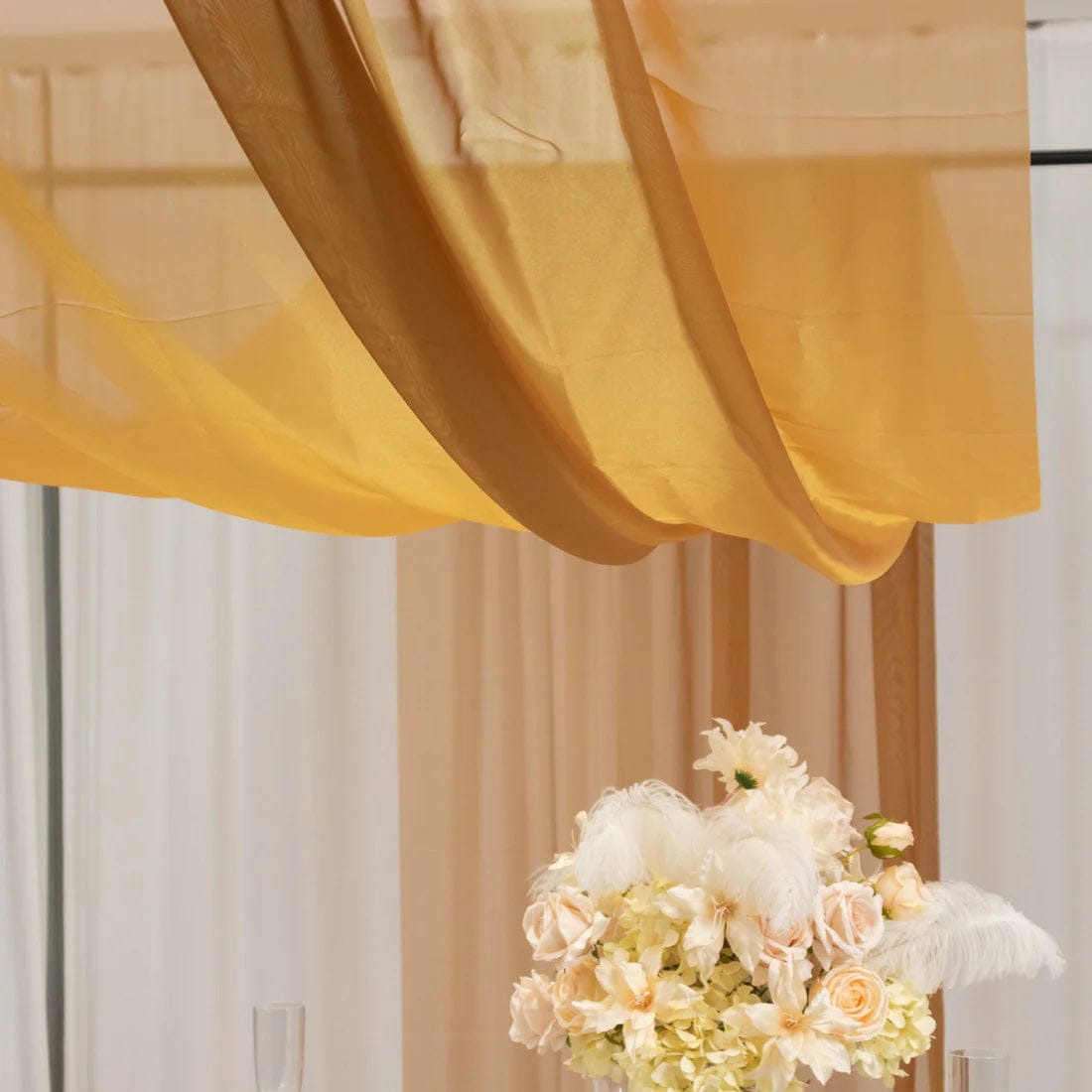 5ft x 20ft Chiffon Sheer Backdrop Curtain Panel Ceiling Drape