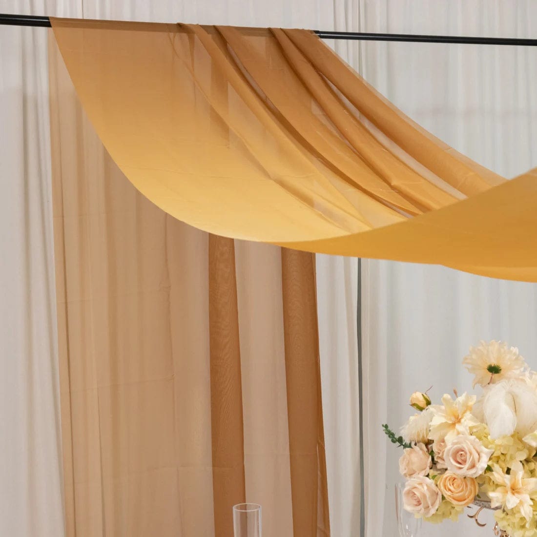 5ft x 20ft Chiffon Sheer Backdrop Curtain Panel Ceiling Drape