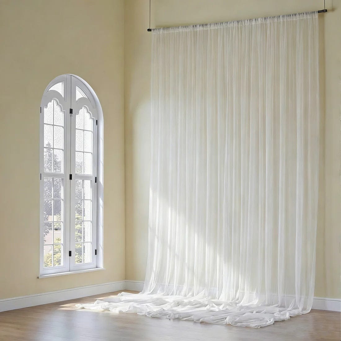 5ft x 20ft Chiffon Sheer Backdrop Curtain Panel Ceiling Drape