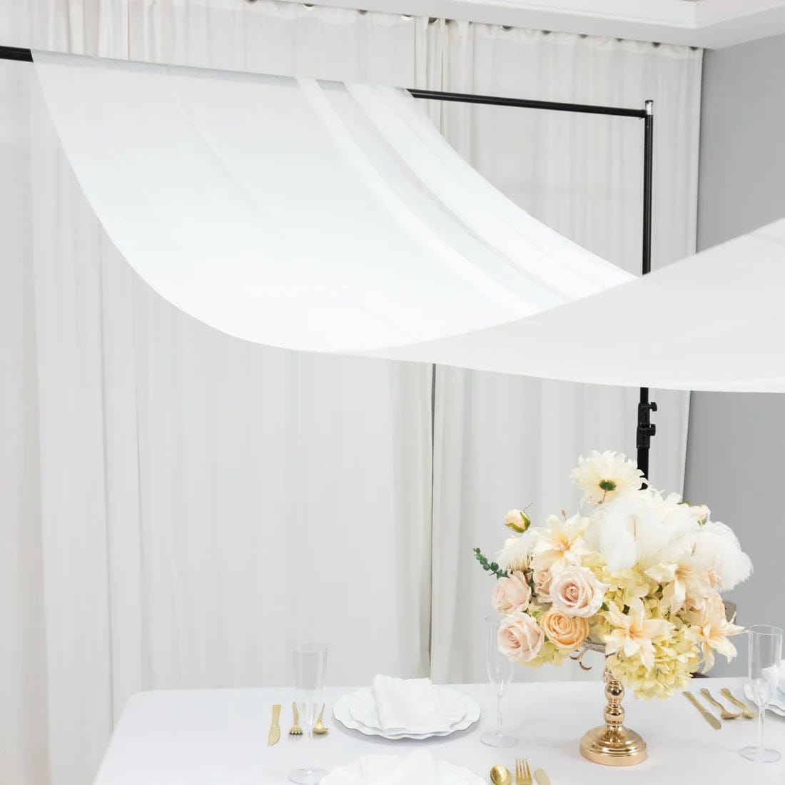 5ft x 20ft Chiffon Sheer Backdrop Curtain Panel Ceiling Drape