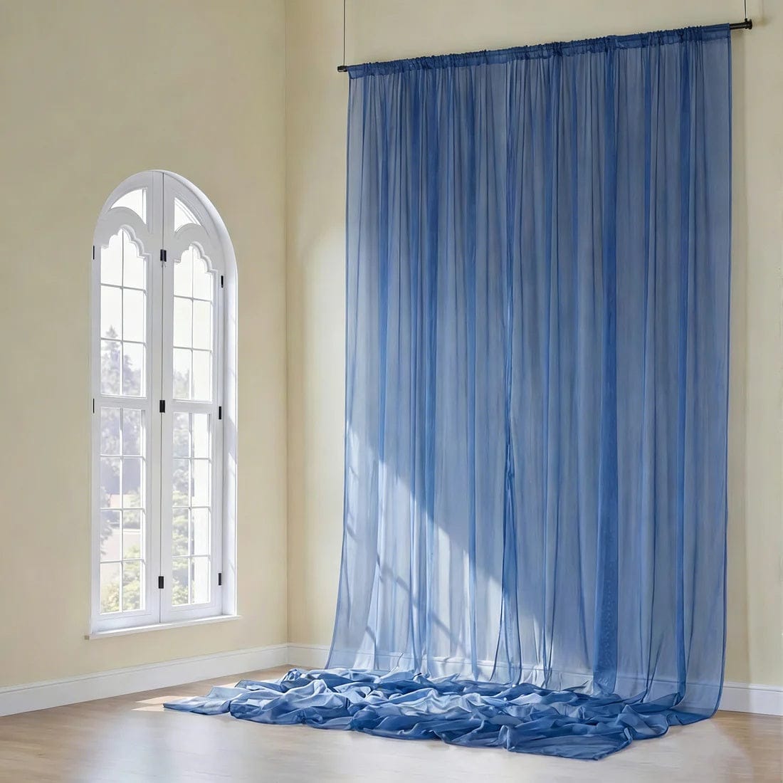 5ft x 20ft Chiffon Sheer Backdrop Curtain Panel Ceiling Drape