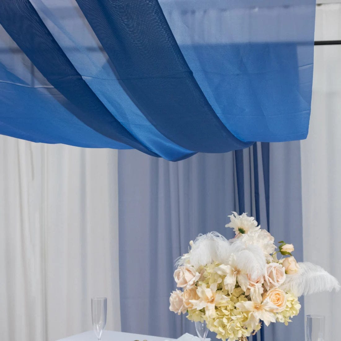 5ft x 20ft Chiffon Sheer Backdrop Curtain Panel Ceiling Drape