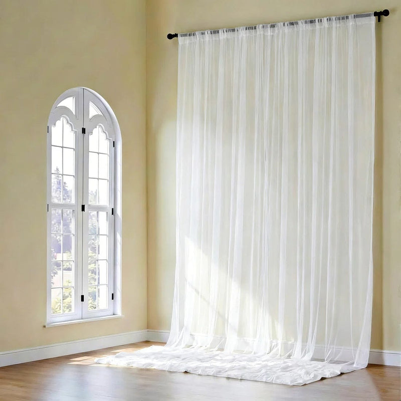 5ft x 20ft Chiffon Sheer Backdrop Curtain Panel Ceiling Drape