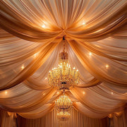 5ft x 32ft Premium Chiffon Sheer Backdrop Curtain Panel Ceiling Drape