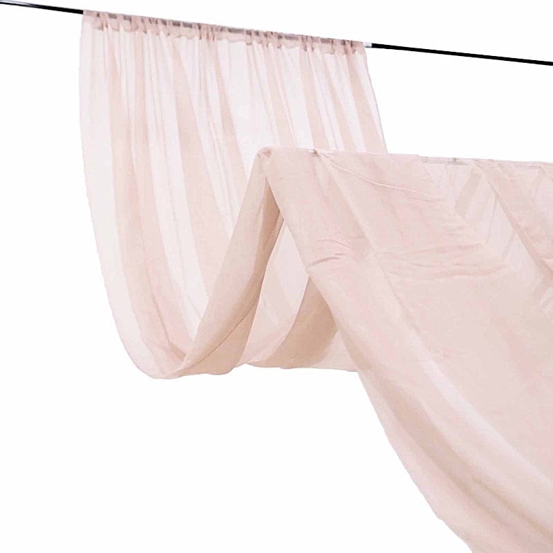 5ft x 32ft Premium Chiffon Sheer Backdrop Curtain Panel Ceiling Drape