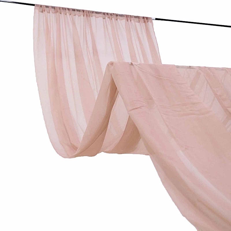 5ft x 32ft Premium Chiffon Sheer Backdrop Curtain Panel Ceiling Drape