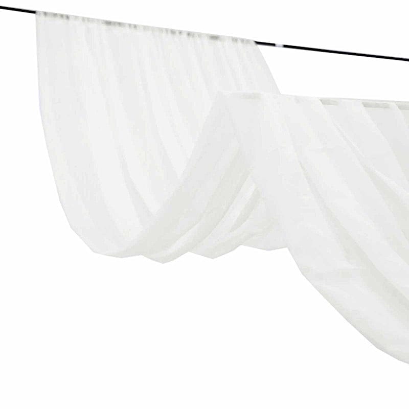 5ft x 32ft Premium Chiffon Sheer Backdrop Curtain Panel Ceiling Drape