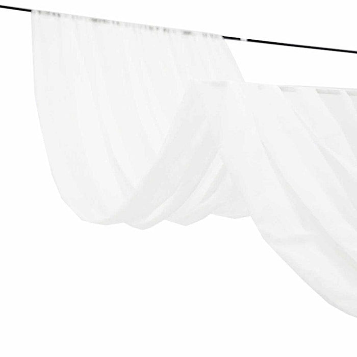 5ft x 32ft Premium Chiffon Sheer Backdrop Curtain Panel Ceiling Drape