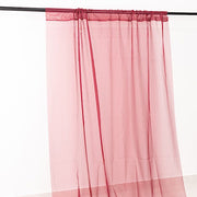 5ft x 32ft Premium Chiffon Sheer Backdrop Curtain Panel Ceiling Drape CUR_PANORGZ_32_BURG
