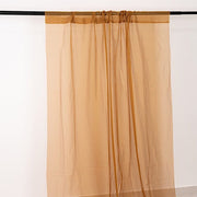 5ft x 32ft Premium Chiffon Sheer Backdrop Curtain Panel Ceiling Drape CUR_PANORGZ_32_GOLD