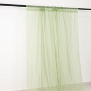 5ft x 32ft Premium Chiffon Sheer Backdrop Curtain Panel Ceiling Drape CUR_PANORGZ_32_GRN