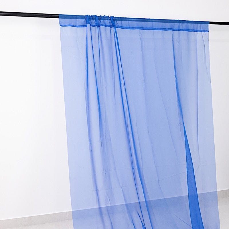 5ft x 32ft Premium Chiffon Sheer Backdrop Curtain Panel Ceiling Drape CUR_PANORGZ_32_ROY