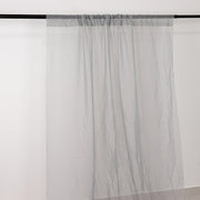 5ft x 32ft Premium Chiffon Sheer Backdrop Curtain Panel Ceiling Drape CUR_PANORGZ_32_SILV