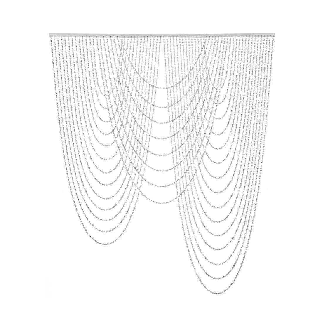 6.5 ft Acrylic Crystal Beaded Curtain Triple Swag Valance - Clear CUR_VAL_ACY02_CLR