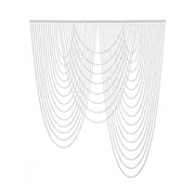6.5 ft Acrylic Crystal Beaded Curtain Triple Swag Valance - Clear CUR_VAL_ACY02_CLR