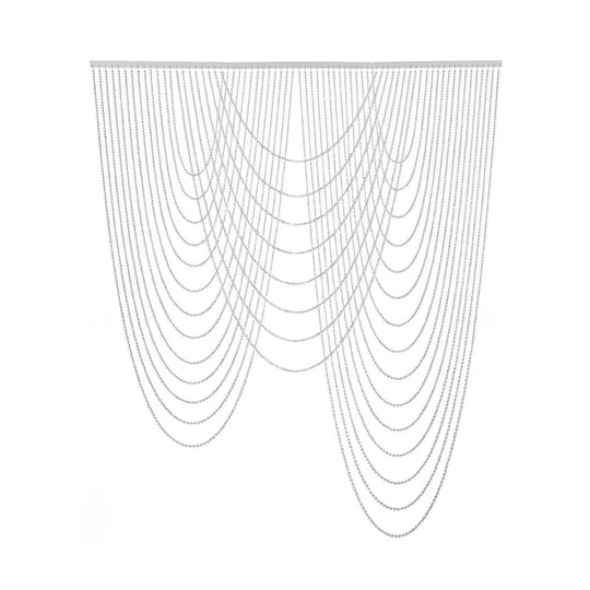 6.5 ft Acrylic Crystal Beaded Curtain Triple Swag Valance - Clear CUR_VAL_ACY02_CLR