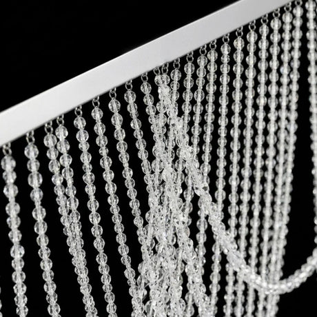 6.5 ft Acrylic Crystal Beaded Curtain Triple Swag Valance - Clear CUR_VAL_ACY02_CLR