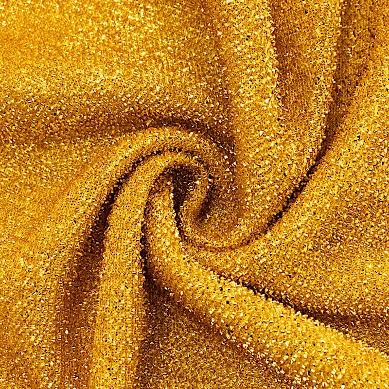 6.5 ft Crescent Moon Shimmer Arch Cover Tinsel Spandex - Gold BKDP_STND_MOON_7_23_GOLD
