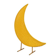 6.5 ft Crescent Moon Shimmer Arch Cover Tinsel Spandex - Gold BKDP_STND_MOON_7_23_GOLD