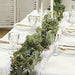 6.5 ft Eucalyptus Garland with Boxwood Leaf and Battery Operated LED Lights - Green LEDSTR_ARTI_GLND_GRN002_A