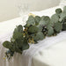 6.5 ft Eucalyptus Garland with Boxwood Leaf and Battery Operated LED Lights - Green LEDSTR_ARTI_GLND_GRN002_A