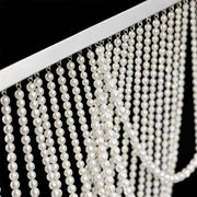 6.5 ft Faux Pearl Beaded Curtain Triple Swag Valance - White CUR_VAL_PRL02_WHT