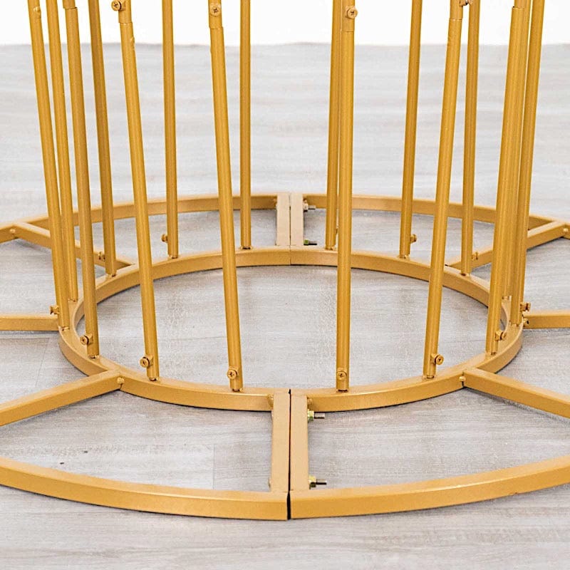 6.5 ft Floor Standing Blossom Metal Tree Flower Frame - Gold IRON_STND17_80_GOLD