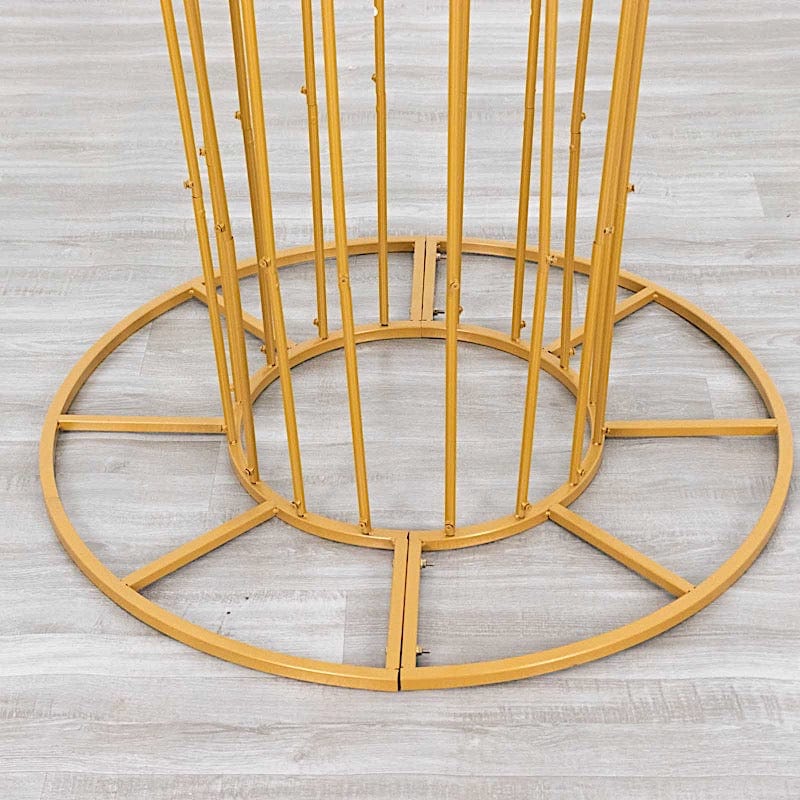 6.5 ft Floor Standing Blossom Metal Tree Flower Frame - Gold IRON_STND17_80_GOLD