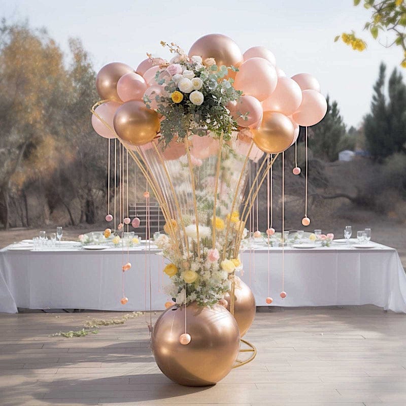 6.5 ft Floor Standing Blossom Metal Tree Flower Frame - Gold IRON_STND17_80_GOLD