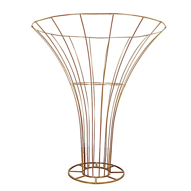 6.5 ft Floor Standing Blossom Metal Tree Flower Frame - Gold IRON_STND17_80_GOLD