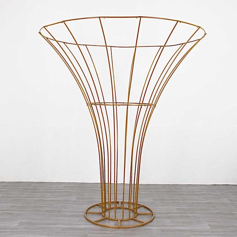 6.5 ft Floor Standing Blossom Metal Tree Flower Frame - Gold IRON_STND17_80_GOLD