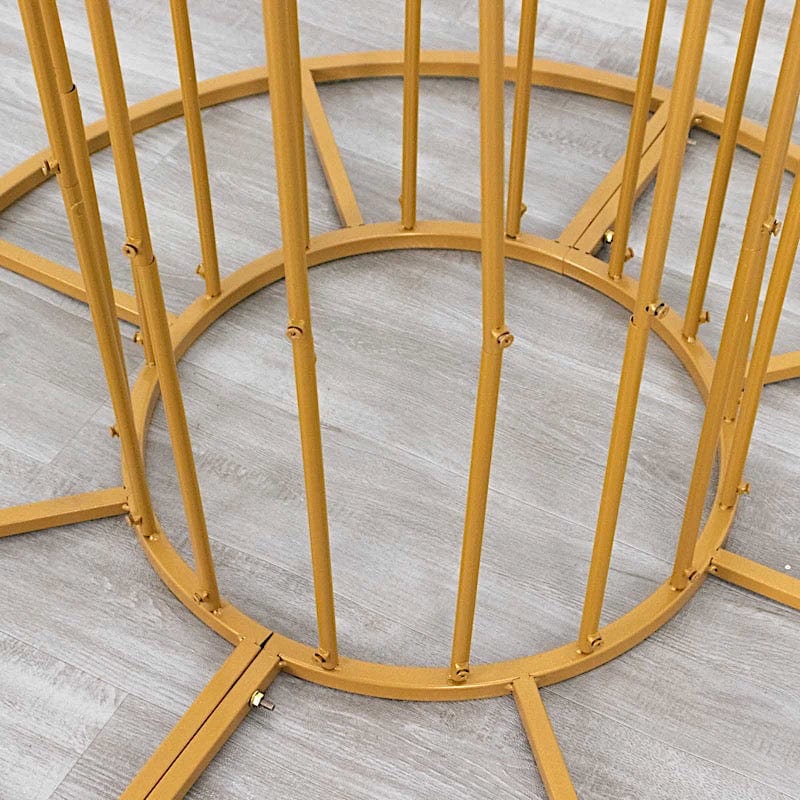 6.5 ft Floor Standing Blossom Metal Tree Flower Frame - Gold IRON_STND17_80_GOLD